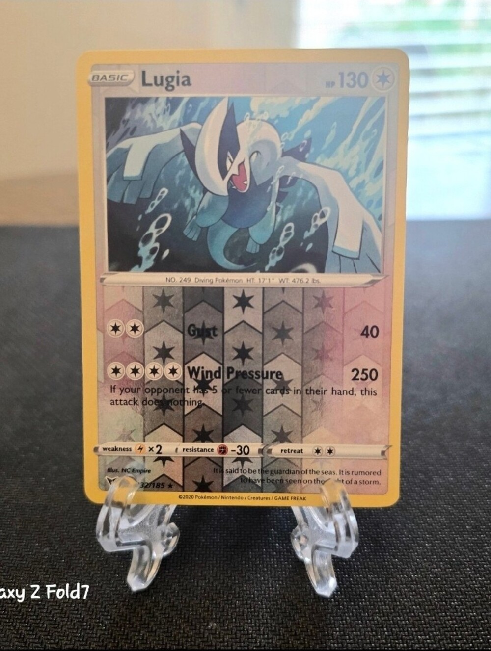 Lugia Pokémon Holographic Trading Card - Yellow Border